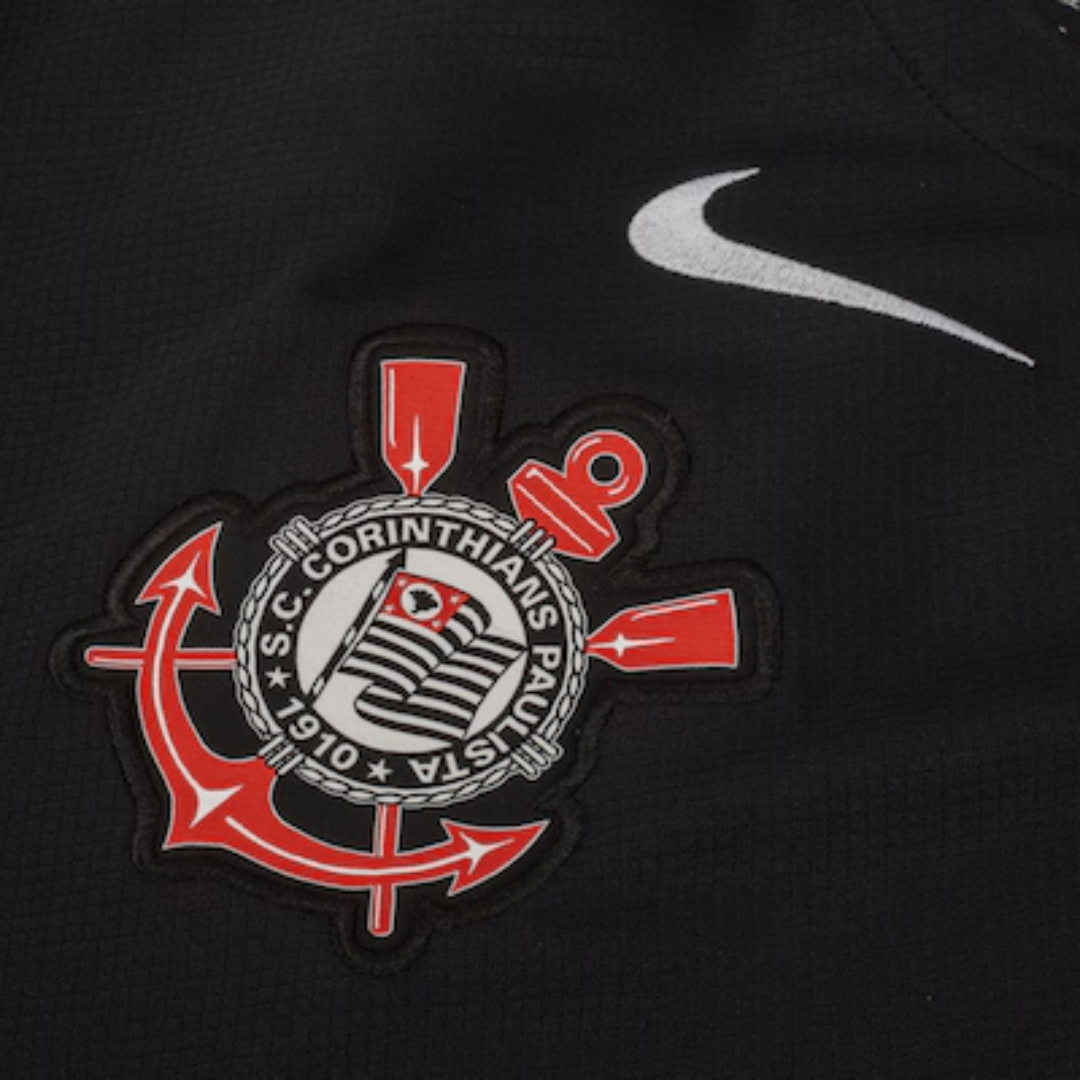 Camisa Nike Corinthians 2025/26 II ROMERO N° 11, detalhe do escudo