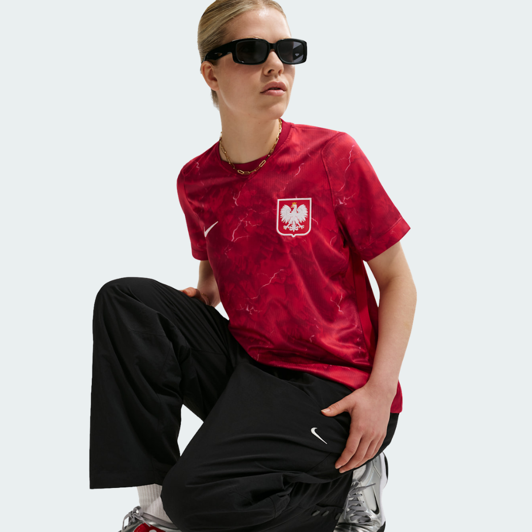 Camisa Feminina Polônia 2026/27 II, vista de costas
