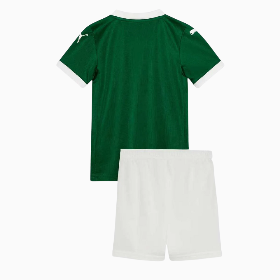 Conjunto Infantil Puma Palmeiras 2025/26 I, vista de frente