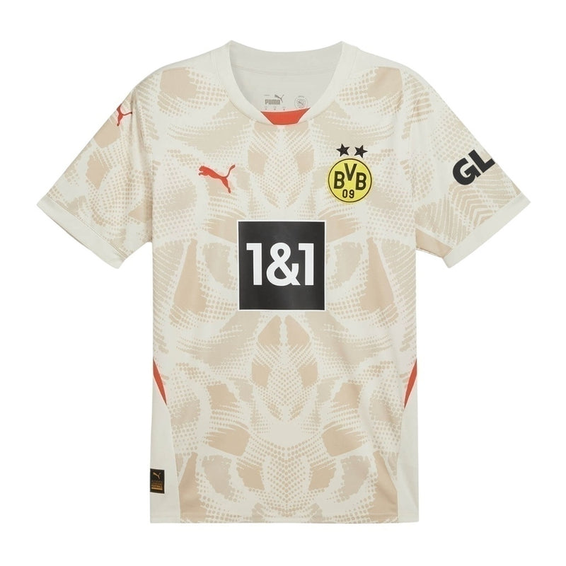 Camisa Borussia Dortmund Goleiro II 24/25 - Torcedor - Bege com detalhes em laranja