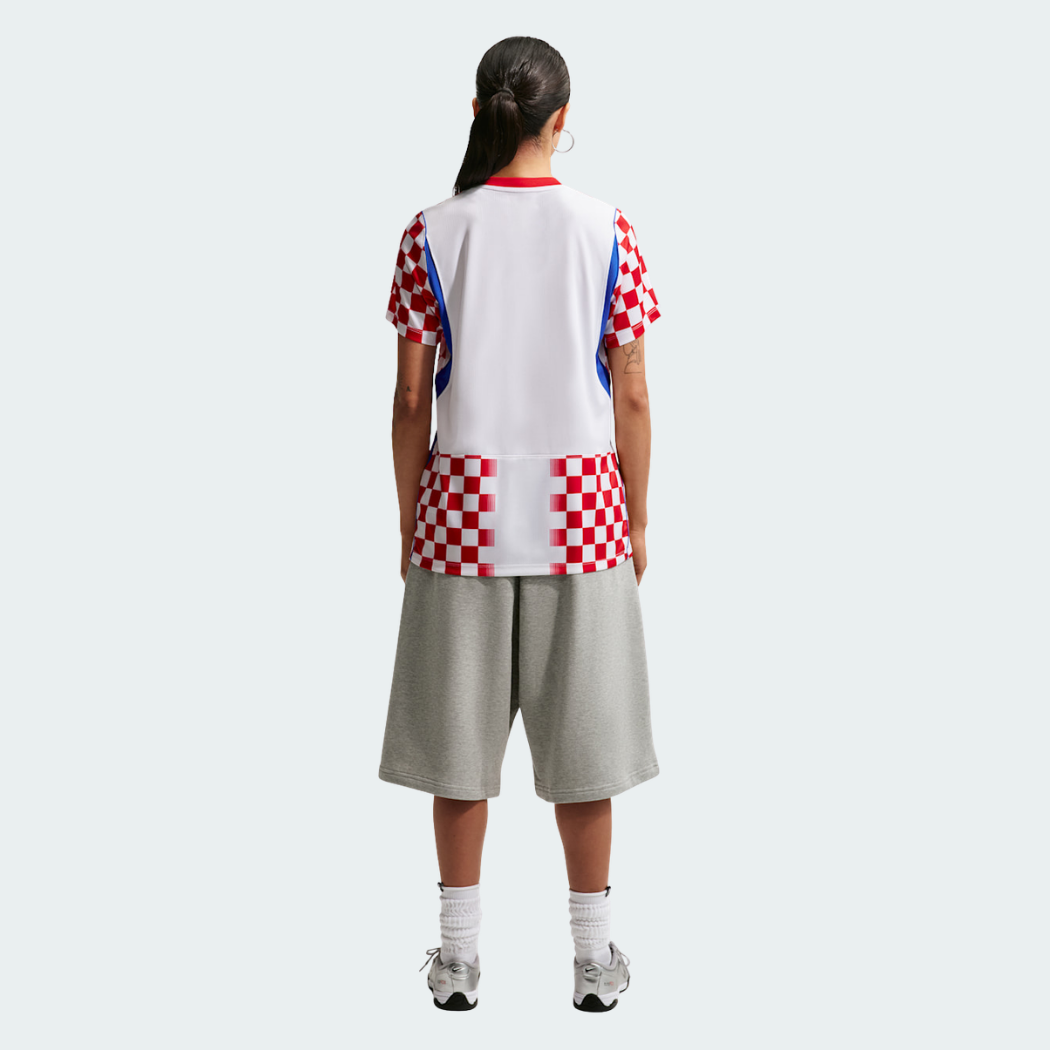 Camisa Feminina Croácia 2026/27 I, detalhe da gola