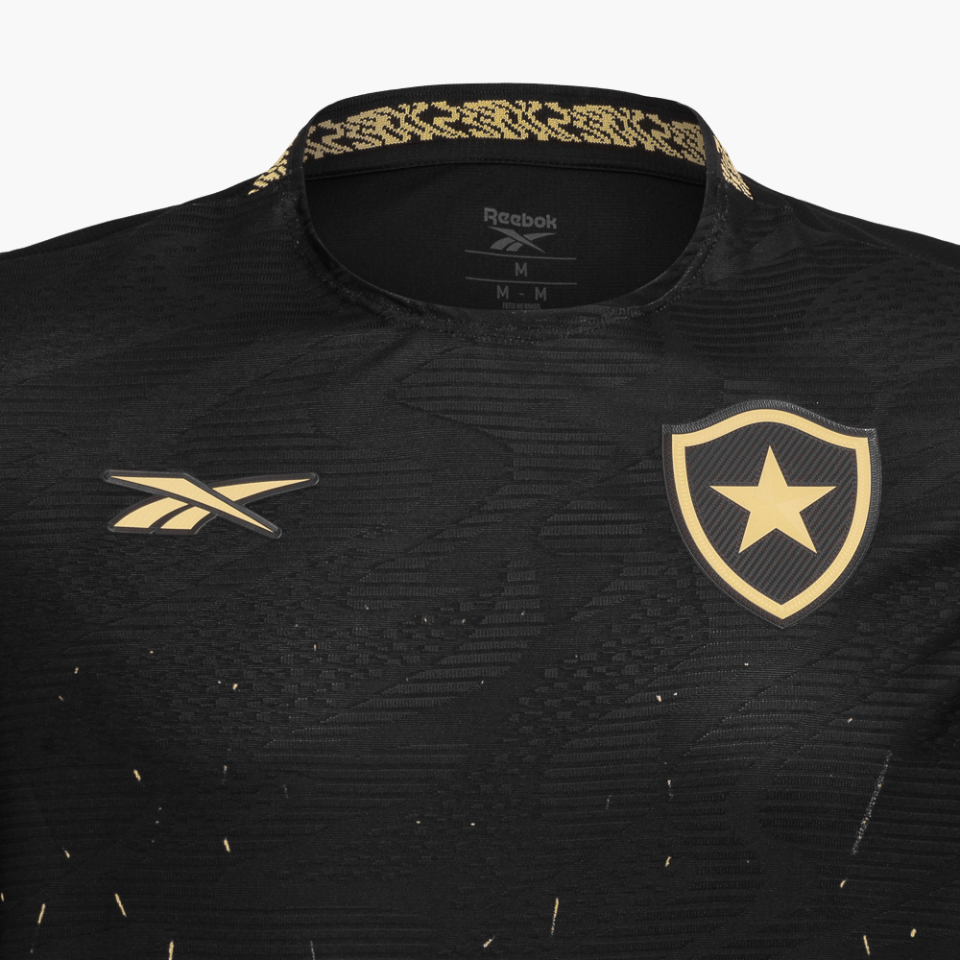 Camisa Reebok Botafogo 2024/25 II, detalhe do escudo