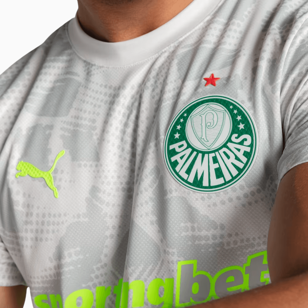 Camisa Goleiro Palmeiras 2025/26 III Jogador, detalhe da gola