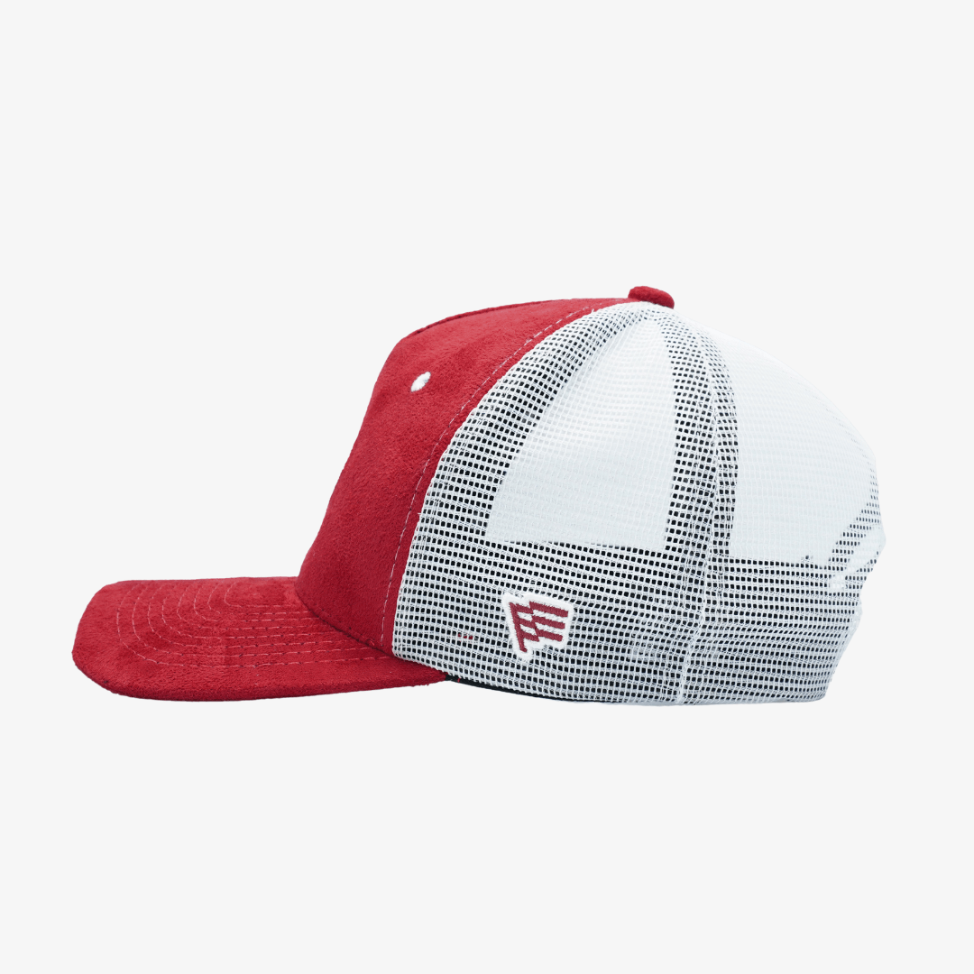 Boné Trucker Internacional Tela - Vermelho, detalhe do escudo