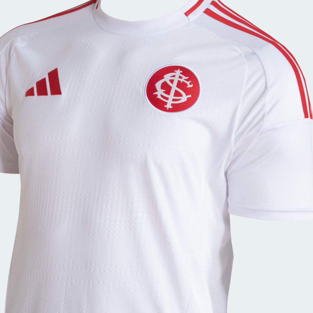 Camisa Adidas Internacional 2025/26 II, detalhe da gola