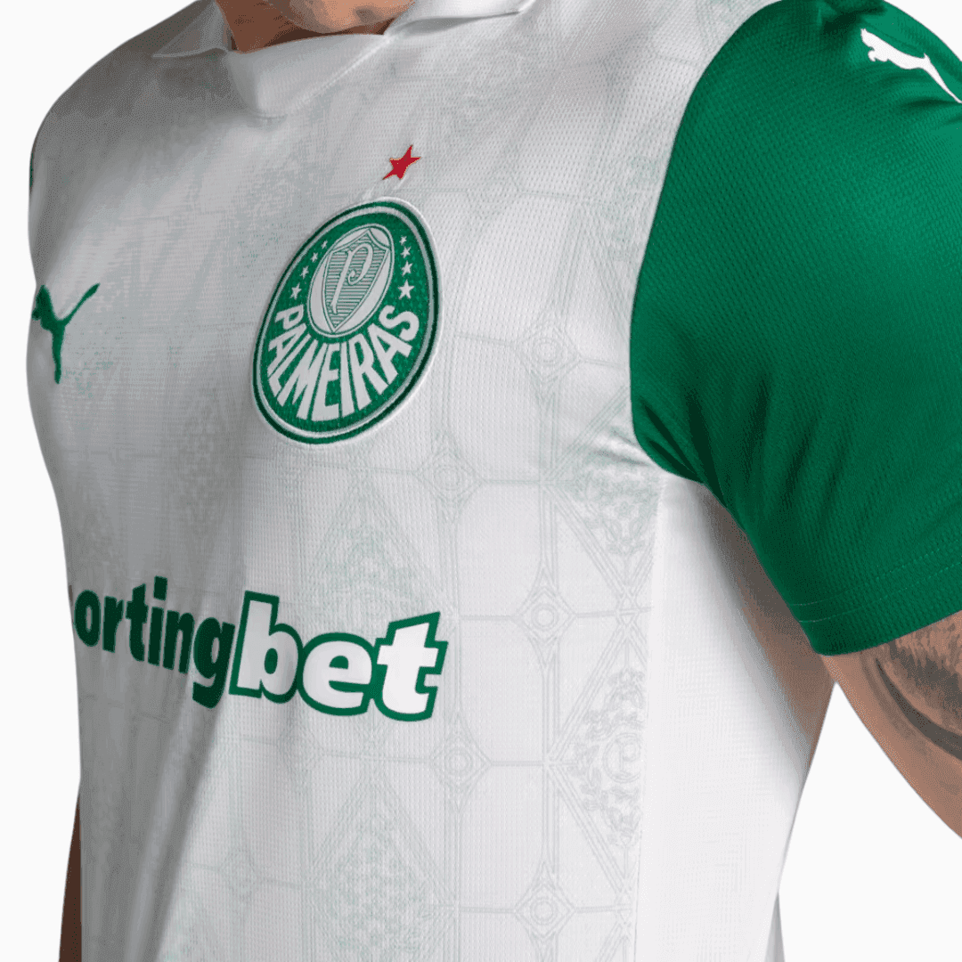 Camisa Puma Palmeiras 2025/26 II - MORENO N° 5, detalhe do tecido