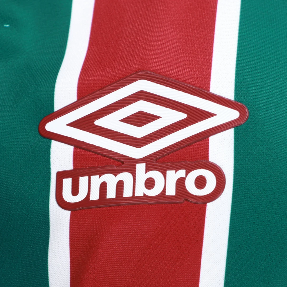 Camisa Umbro Fluminense 2025/26 I, detalhe da gola