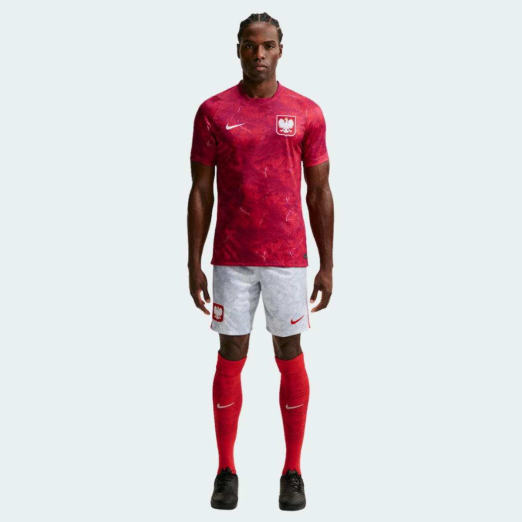 Camisa Polônia 2026/27 II Jogador, detalhe da gola