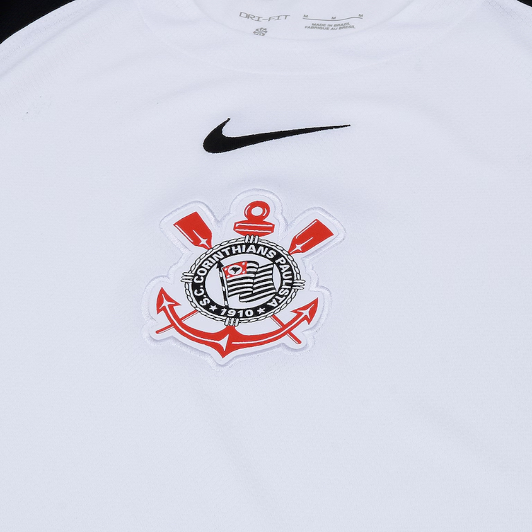 Conjunto Infantil Nike Corinthians 2025/26 I, detalhe do tecido