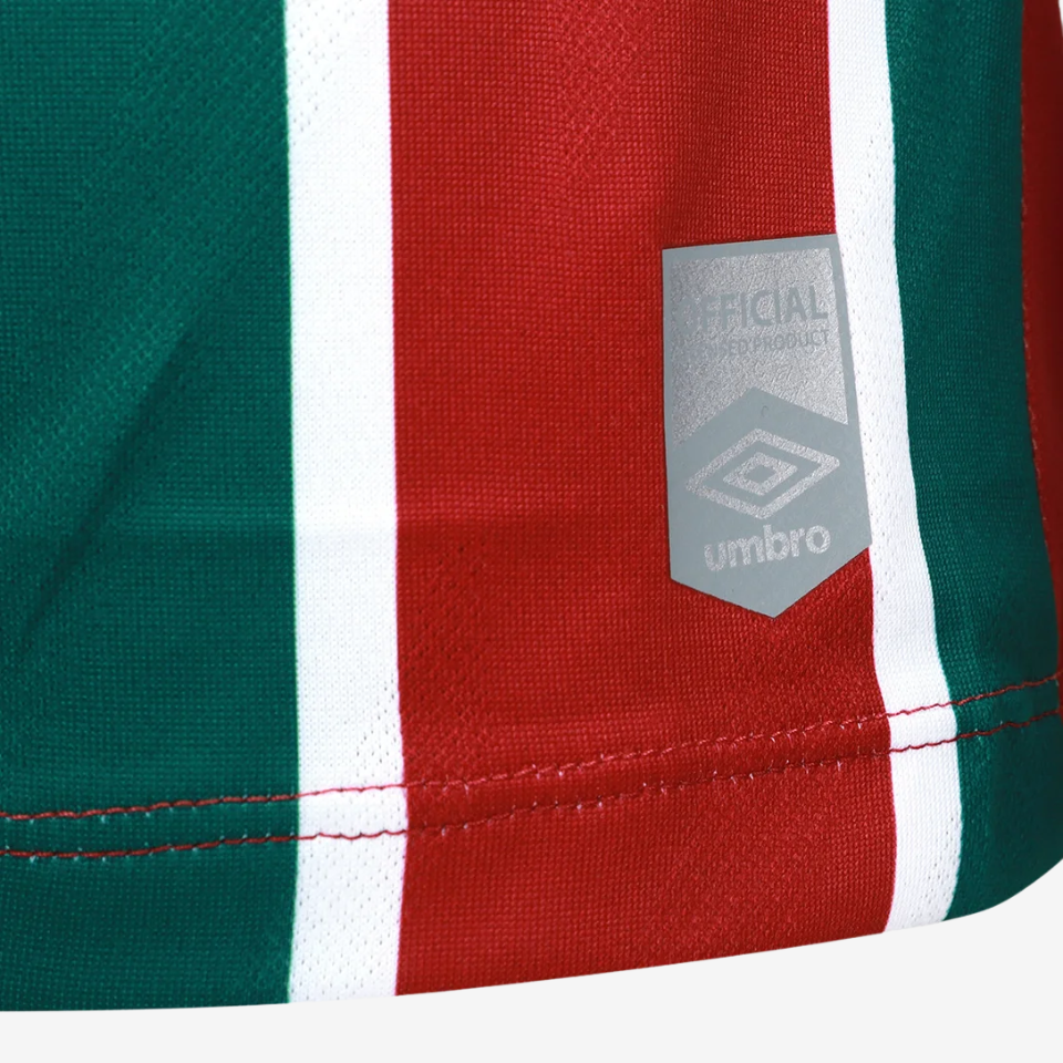 Camisa Umbro Fluminense 2025/26 I, detalhe da manga