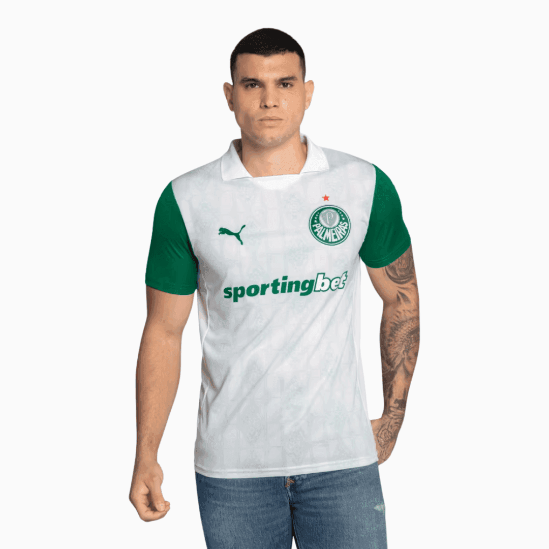 Camisa Puma Palmeiras 2025/26 II - MORENO N° 5, detalhe da manga