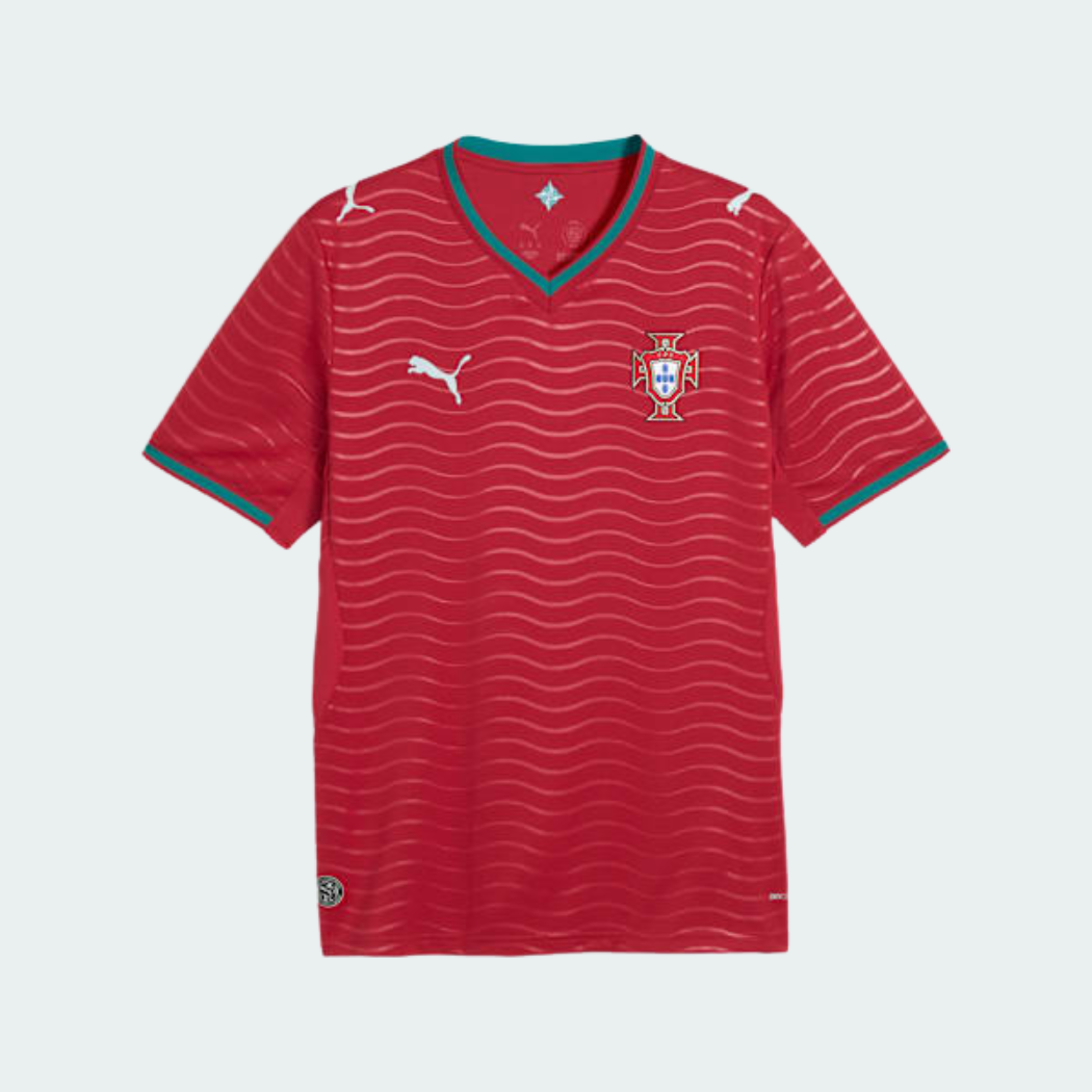 Camisa Portugal 2026/27 I, detalhe da gola