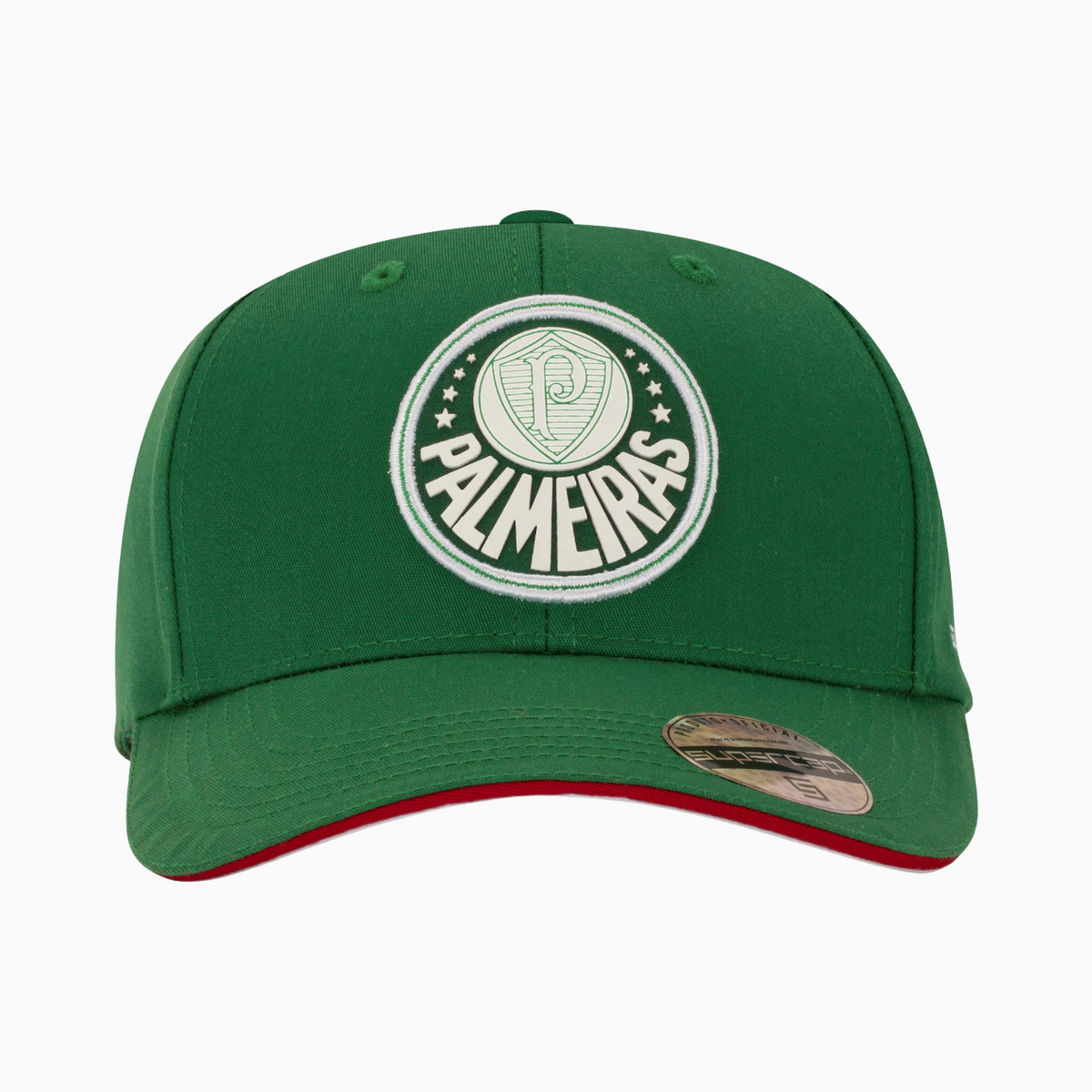 Boné Palmeiras Aba Curva Supercap – Adulto, vista de frente