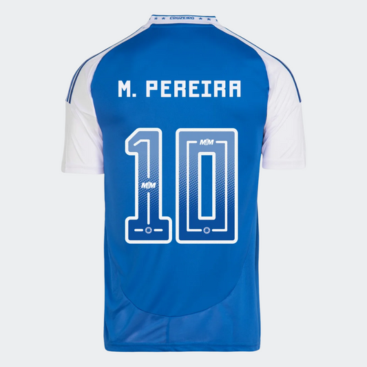 Camisa Adidas Cruzeiro 2025/26 I - M. Pereira Nº 10 na TSN Sports