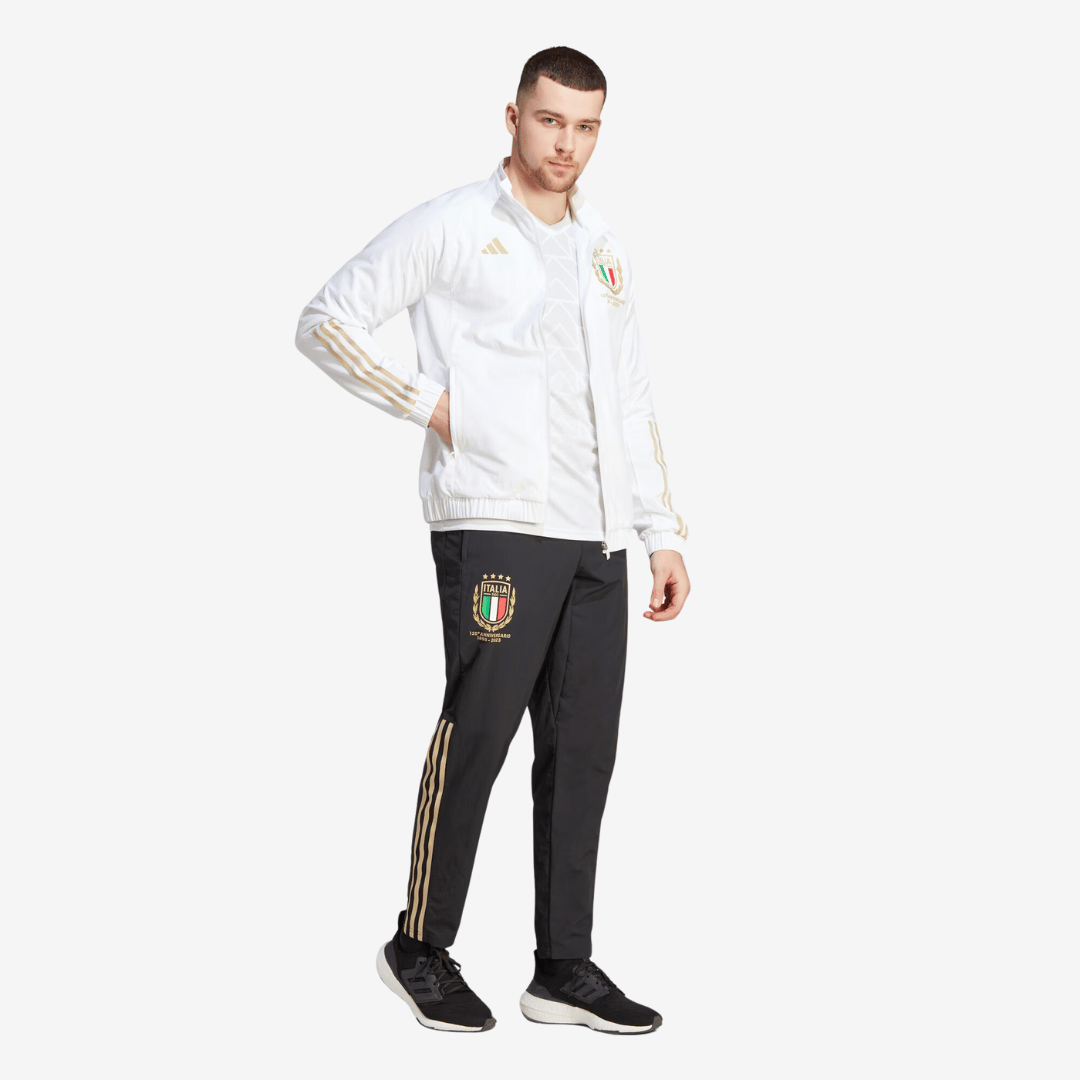Jaqueta Adidas Itália 125th Anniversary, vista de frente