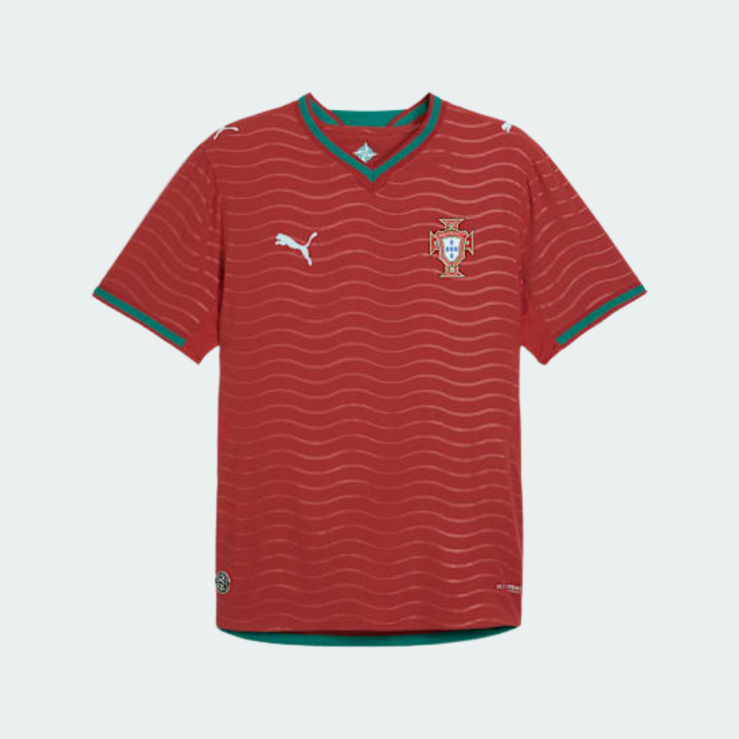 Camisa Portugal 2026/27 I Jogador, detalhe da gola
