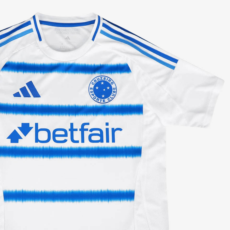 Camisa Adidas Cruzeiro 2025/26 II LUCAS SILVA N° 16, detalhe da manga