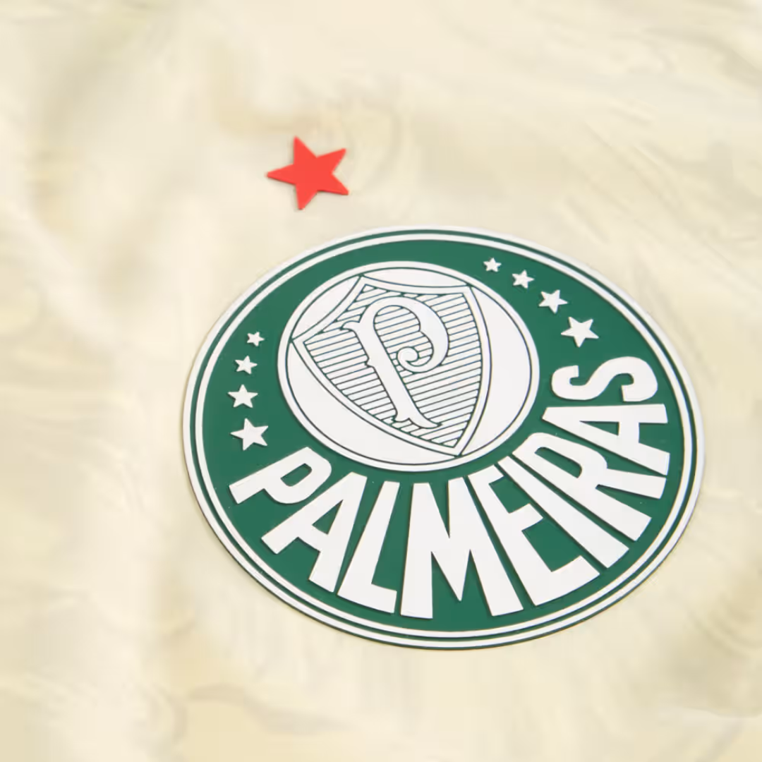Camisa Feminina Puma Palmeiras x KidSuper 2025/26, detalhe da manga
