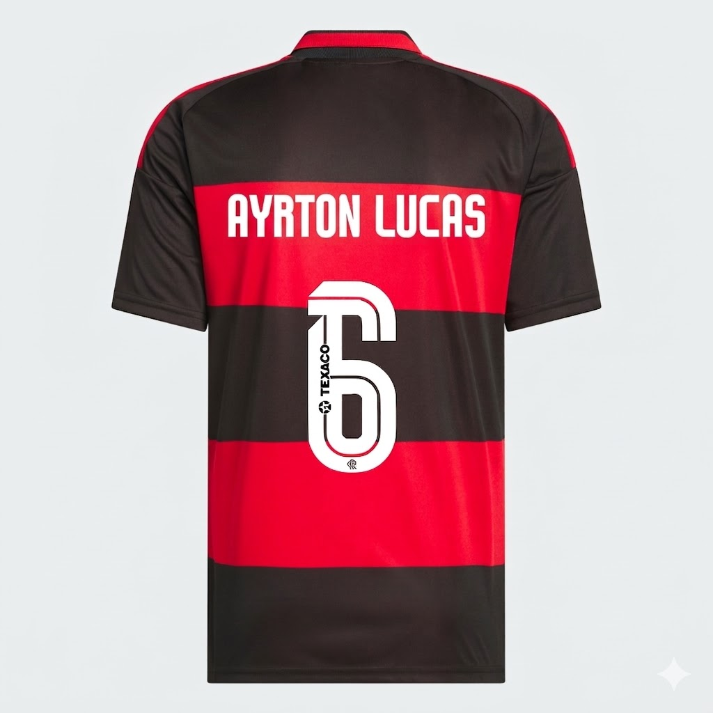Camisa Adidas Flamengo 2026/27 I AYRTON LUCAS N° 6 na TSN Sports