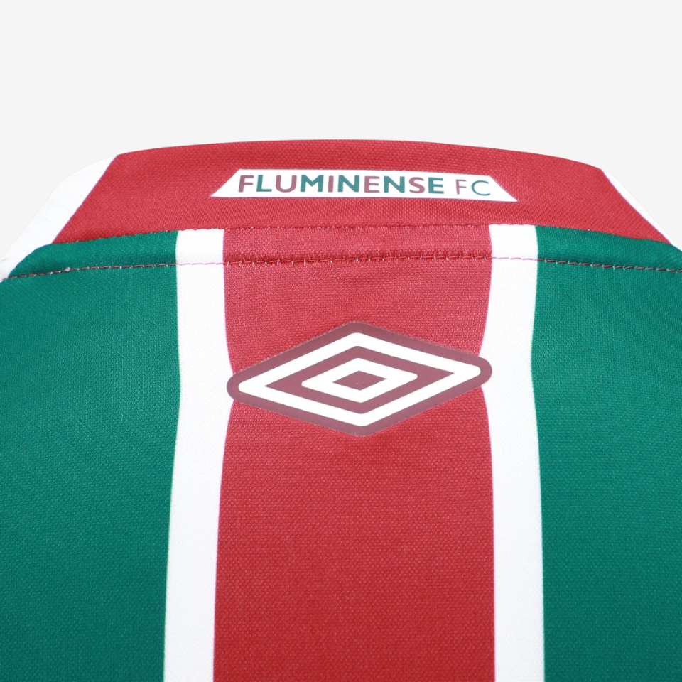 Camisa Manga Longa Umbro Fluminense 2025/26 I, detalhe da gola