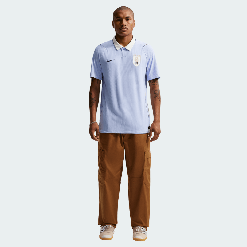 Camisa Uruguai 2026/27 I Jogador, detalhe do escudo