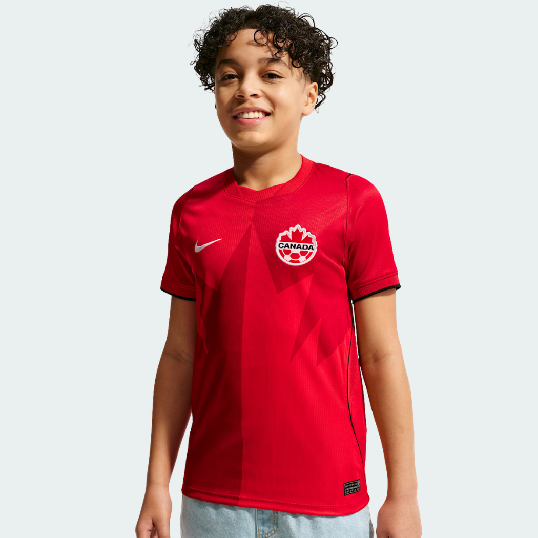 Camisa Infantil Canadá 2026/27 I, vista de frente
