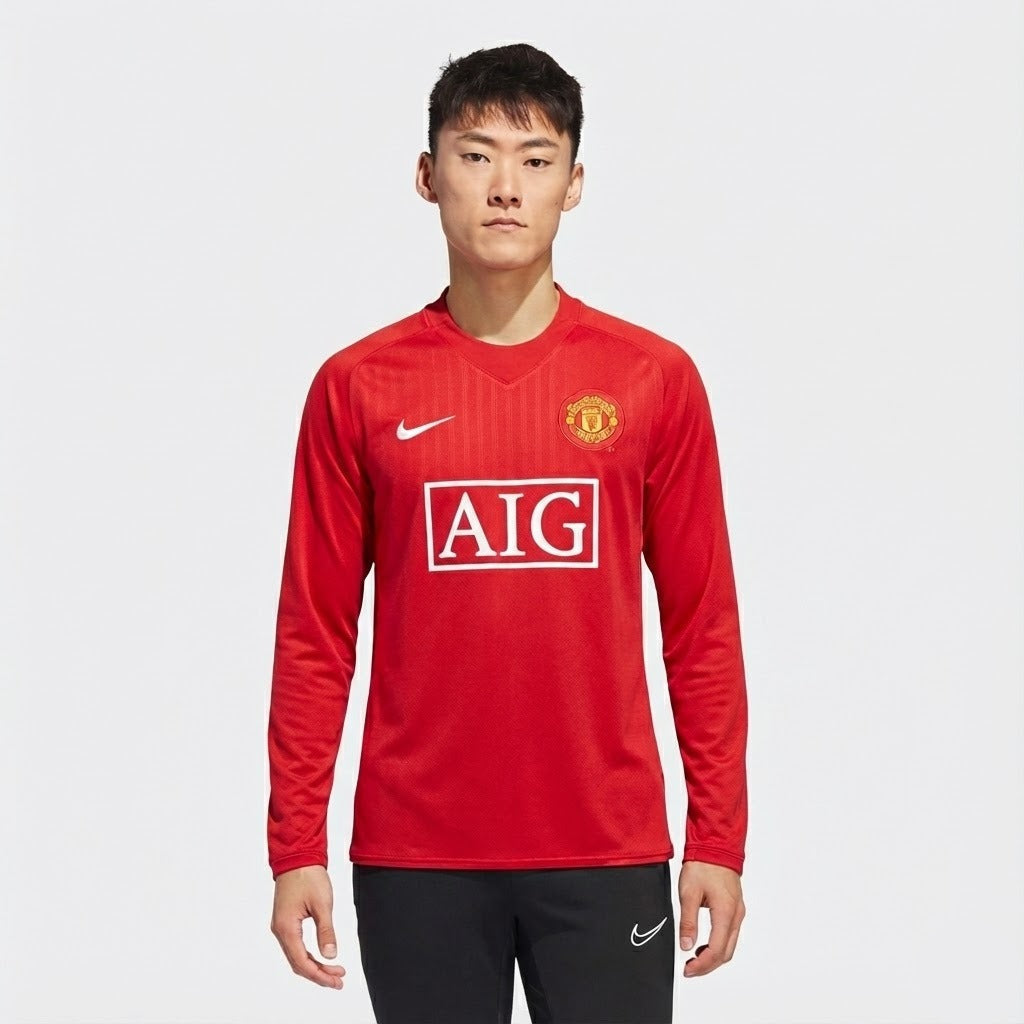 Camisa Retrô Manchester United 2007/08 I Manga Longa na TSN Sports