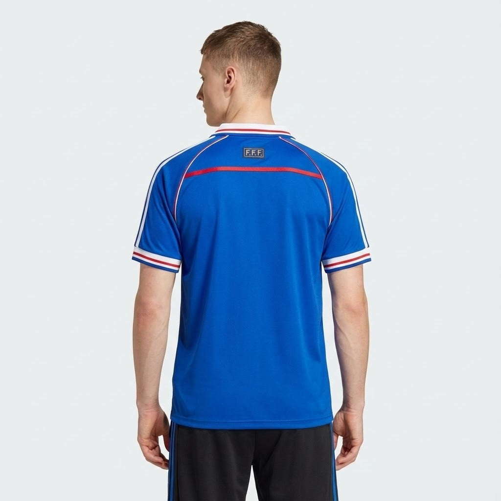 Camisa Retrô França 1998/99 I, vista de frente