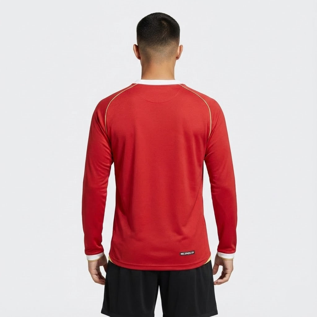Camisa Retrô Manchester United 2006/07 I Manga Longa, vista de frente