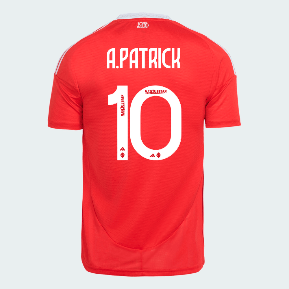 Camisa Adidas Internacional 2025/26 I - A. Patrick N° 10 na TSN Sports