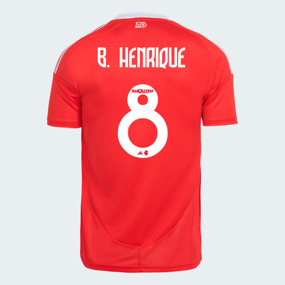 Camisa Adidas Internacional 2025/26 I - B. Henrique N° 8 na TSN Sports