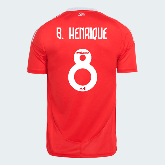 Camisa Adidas Internacional 2025/26 I - B. Henrique N° 8 na TSN Sports