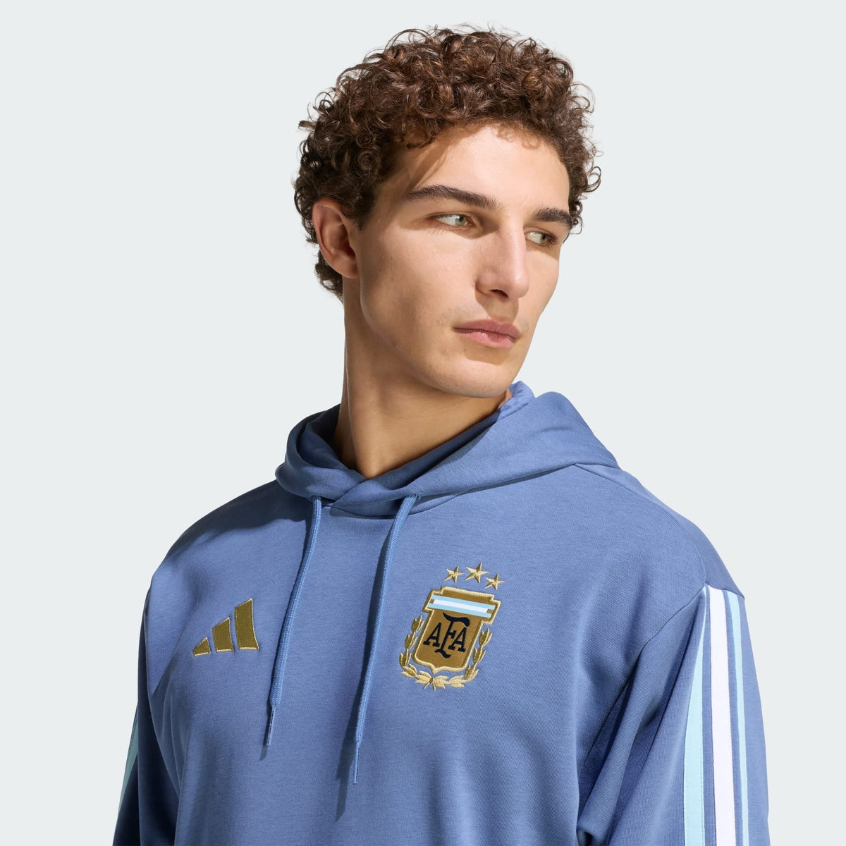 Blusa Capuz Argentina DNA, detalhe da gola
