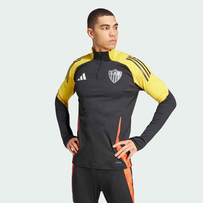 Blusa Treino Adidas Atlético Mineiro 2024/25 Tiro, detalhe da gola