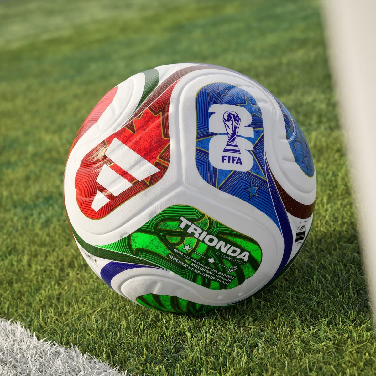 Bola Copa do Mundo FIFA 2026/27 Competição, detalhe do escudo