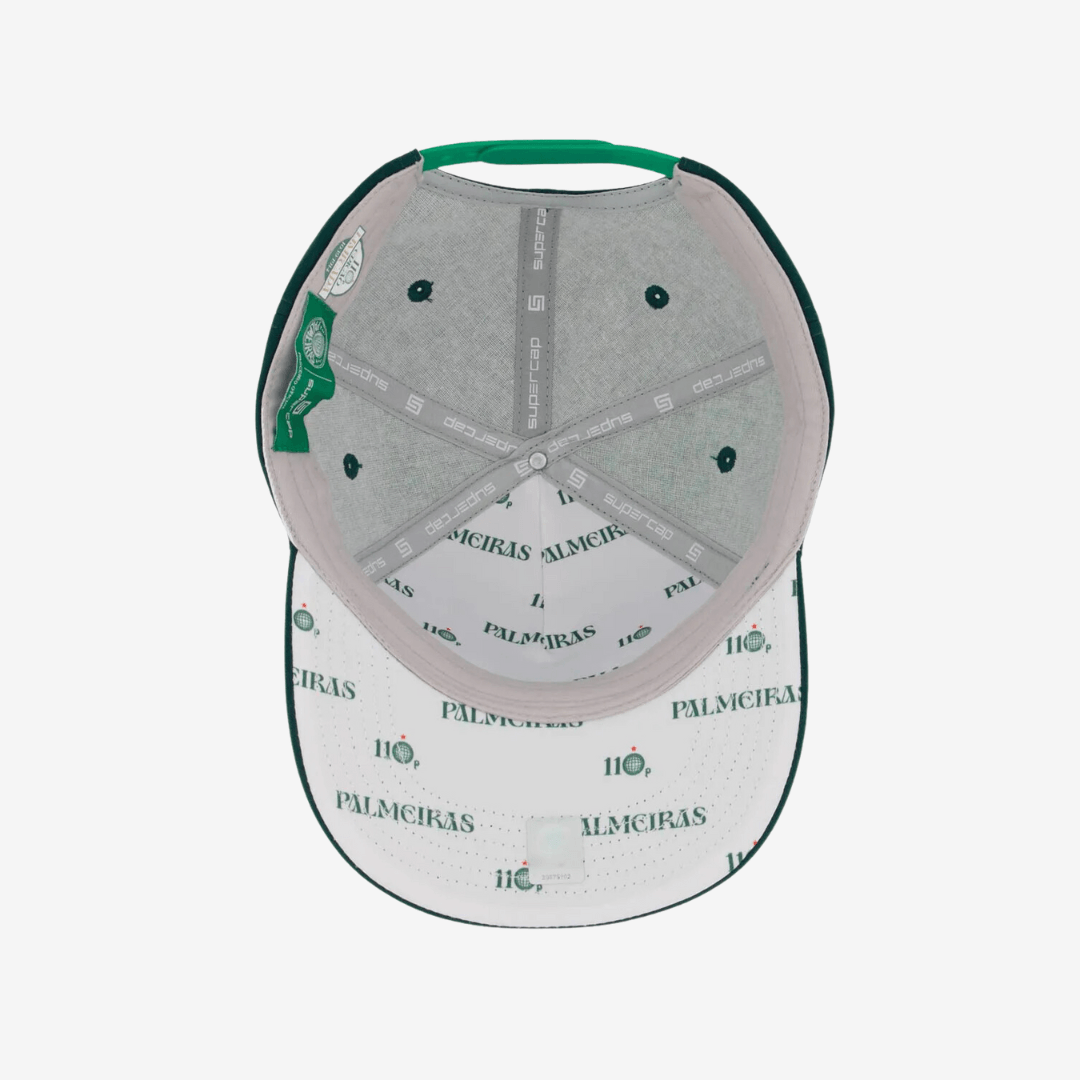 Boné Palmeiras Edição 110 Anos - Verde, detalhe do escudo