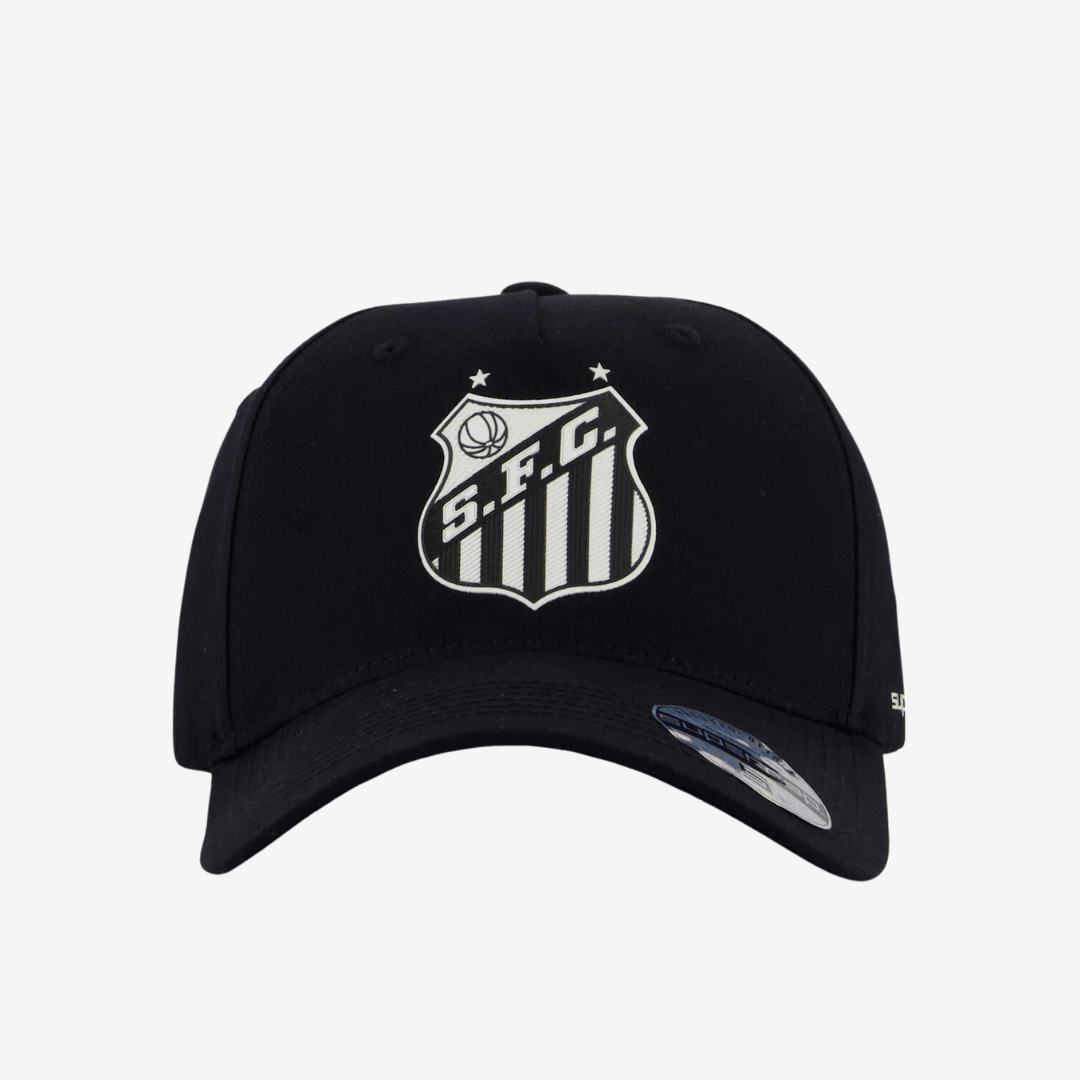Boné Santos Americano Preto, vista de frente