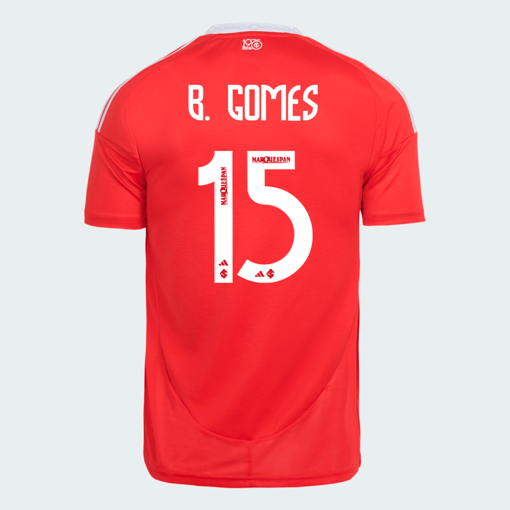 Camisa Adidas Internacional 2025/26 I - B. Gomes N° 15 na TSN Sports