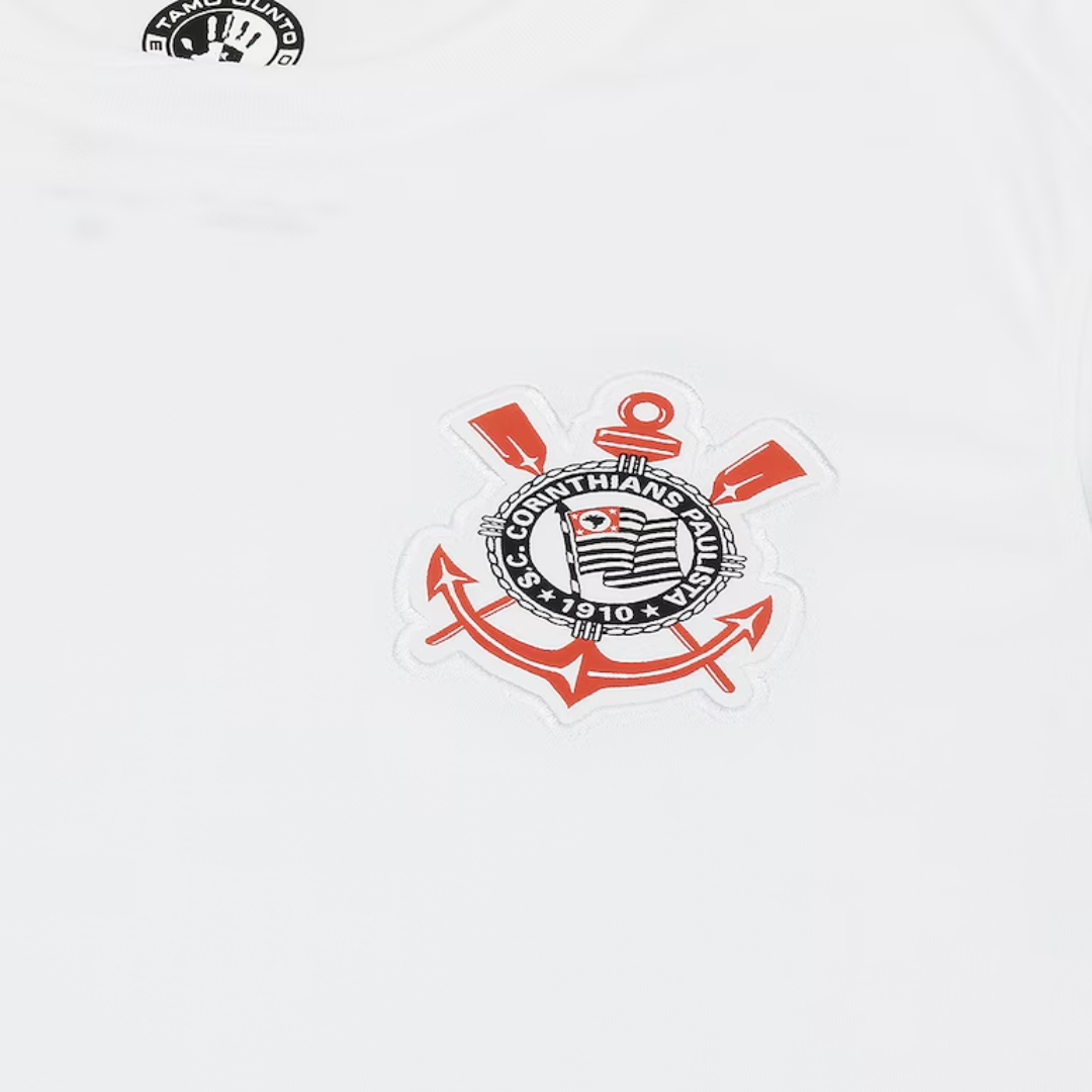 Camisa Feminina Nike Corinthians 2024/25 I Torcedor, detalhe do escudo