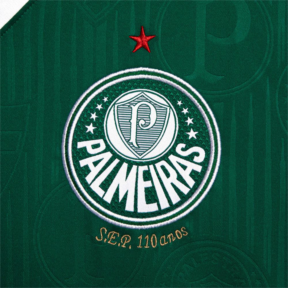 Camisa Feminina Puma Palmeiras 2024/25 I, detalhe do escudo