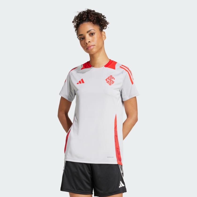 Camisa Feminina Treino Adidas Internacional 2024 Tiro, vista de frente