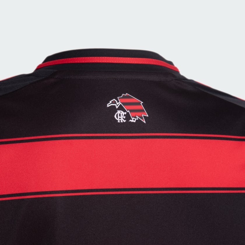 Camisa Feminina Adidas Flamengo 2025/26 I, detalhe da gola