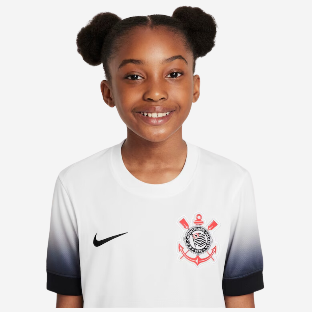 Camisa Infantil Nike Corinthians 2024/25 I Torcedor, vista de frente