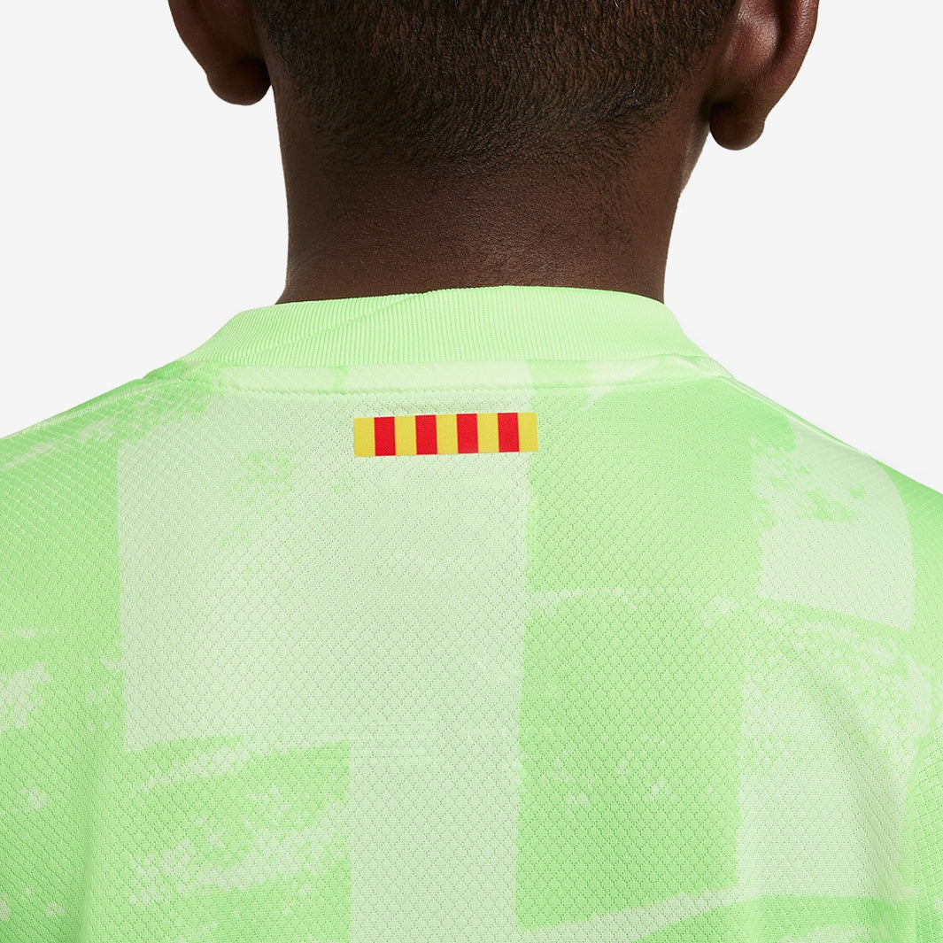Camisa Infantil Nike FC Barcelona 2024/25 III, detalhe do tecido
