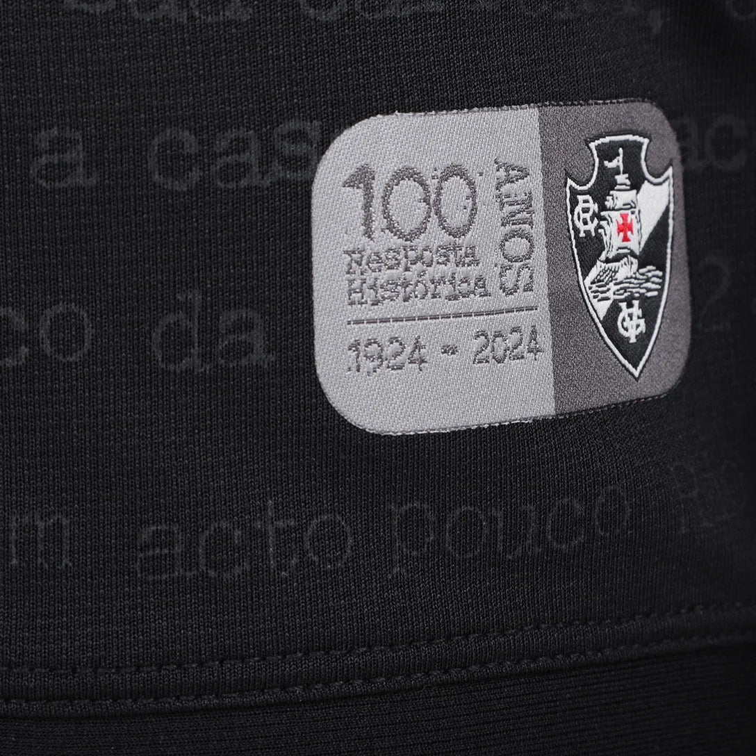 Camisa Kappa Vasco da Gama Kombat 2024/25 III, detalhe da gola