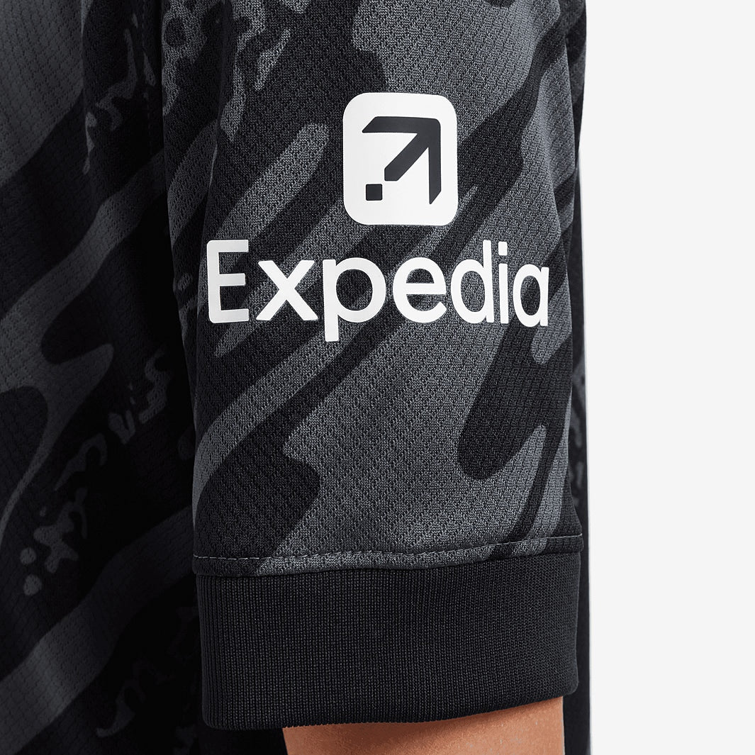 Camisa Kids Nike Liverpool FC 2024/25 III Torcedor, detalhe da gola