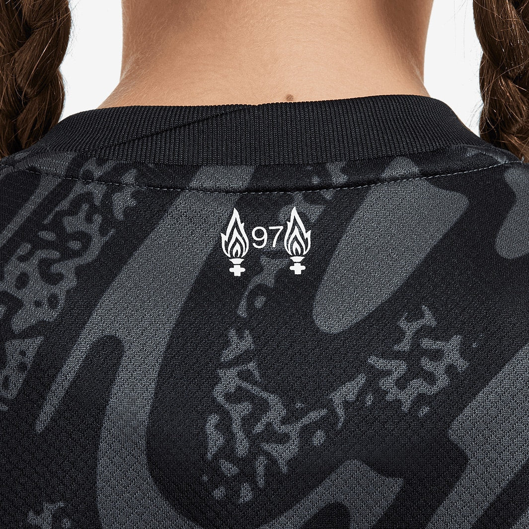 Camisa Kids Nike Liverpool FC 2024/25 III Torcedor, detalhe da manga
