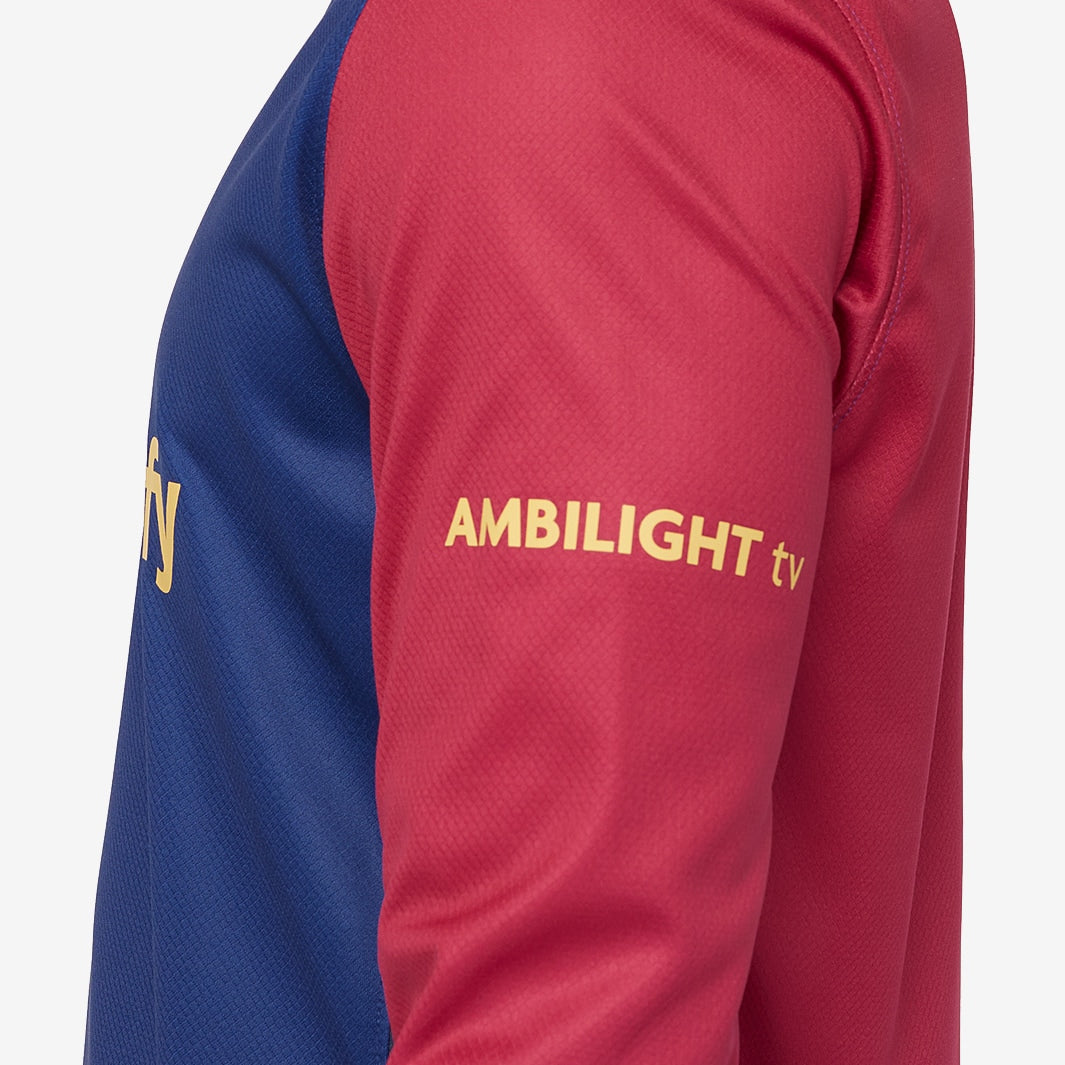 Camisa Manga Longa Nike FC Barcelona 2024/25 Torcedor, detalhe do escudo