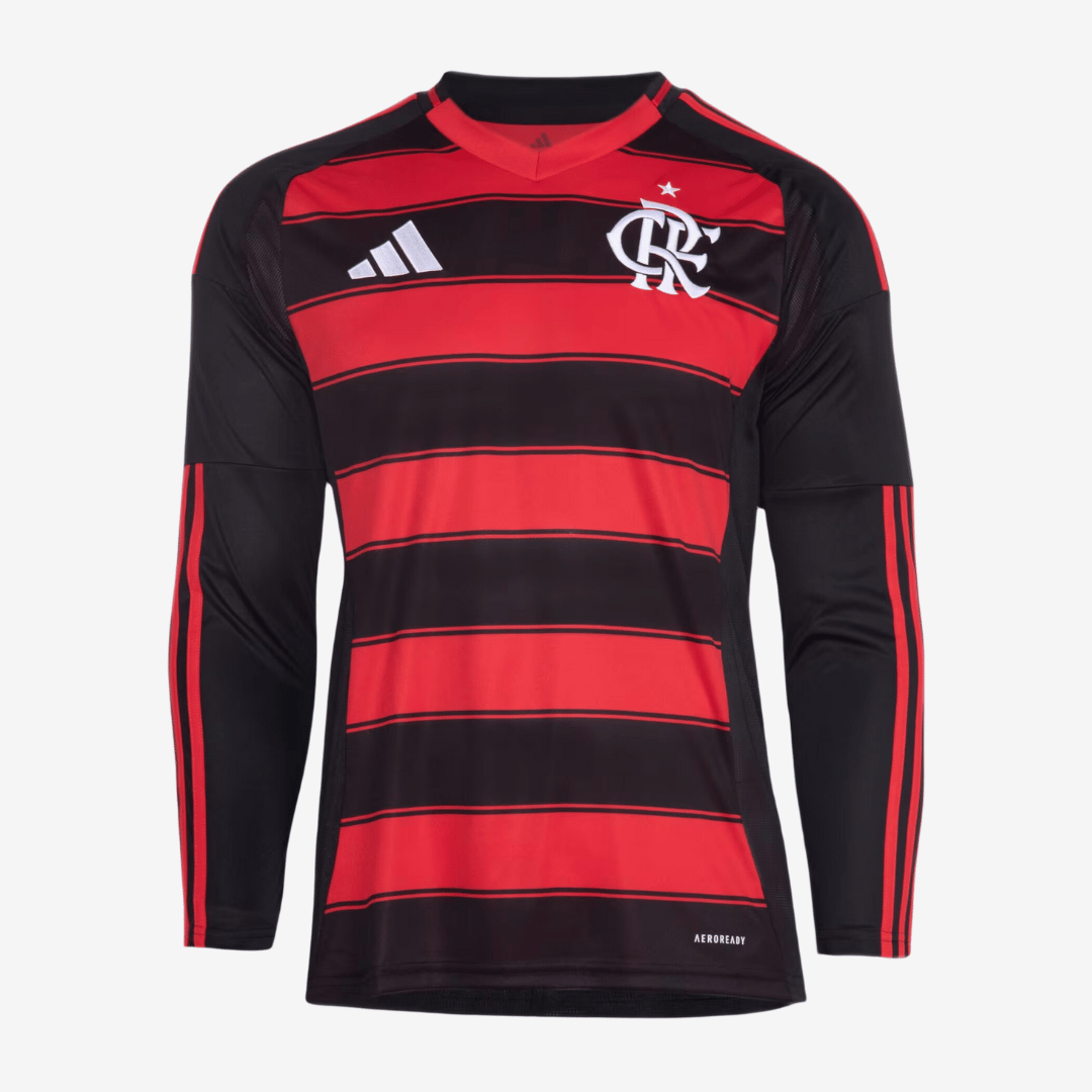 Camisa Manga Longa Adidas Flamengo 2025/26 I na TSN Sports