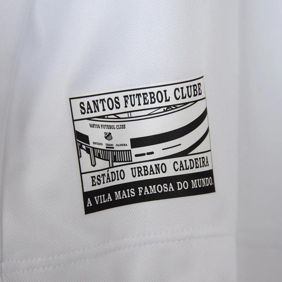 Camisa Masculina Umbro Santos 2024/25 I, detalhe da gola